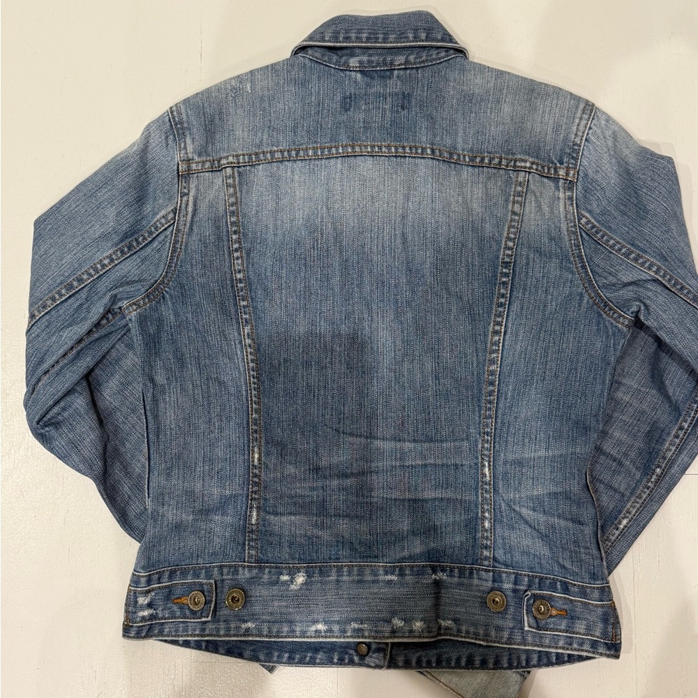 Vintage Lucky Brand denim Jean Jacket, S, women’s distressed - Picture 8 of 12